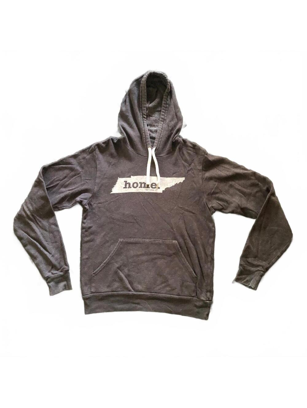 The Home T Charcoal Gray Hoodie with Tennessee State Print Size Small